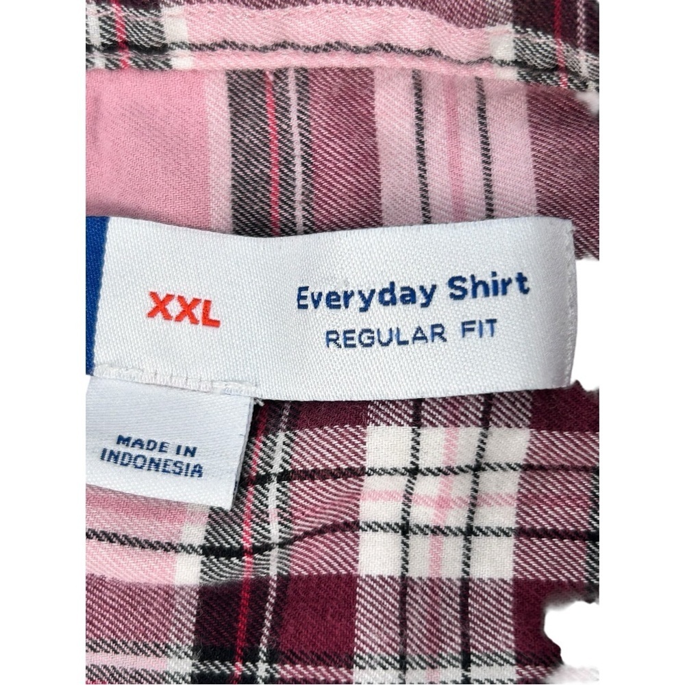 Custom Made Betty Boop Bleached Pink Plaid Flannel Shirt XXL Graphic Back Y2K - Picture 8 of 9